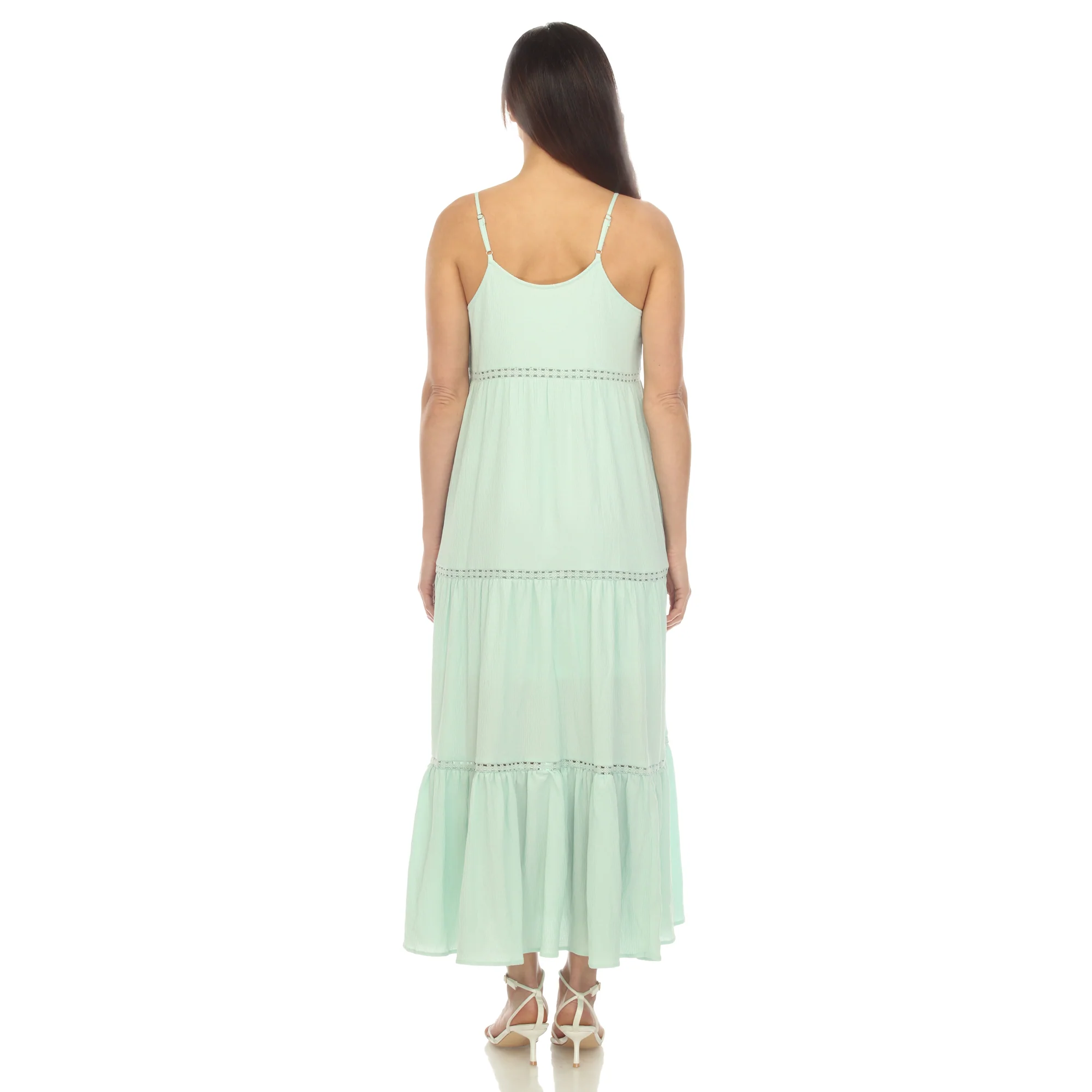 Women's Scoop Neck Tiered Maxi Dress - Plus - Image 4