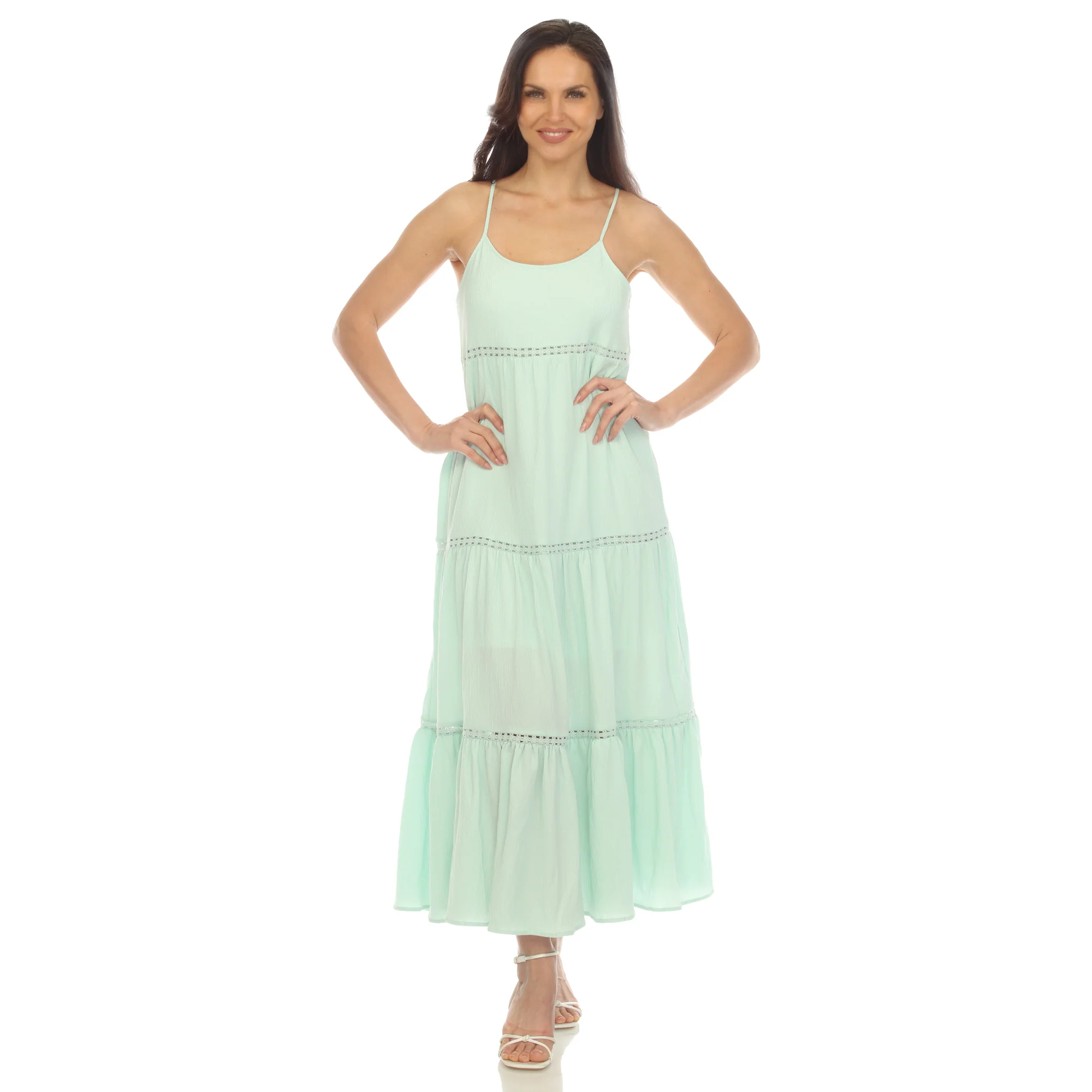 Women's Scoop Neck Tiered Maxi Dress - Plus - Image 6