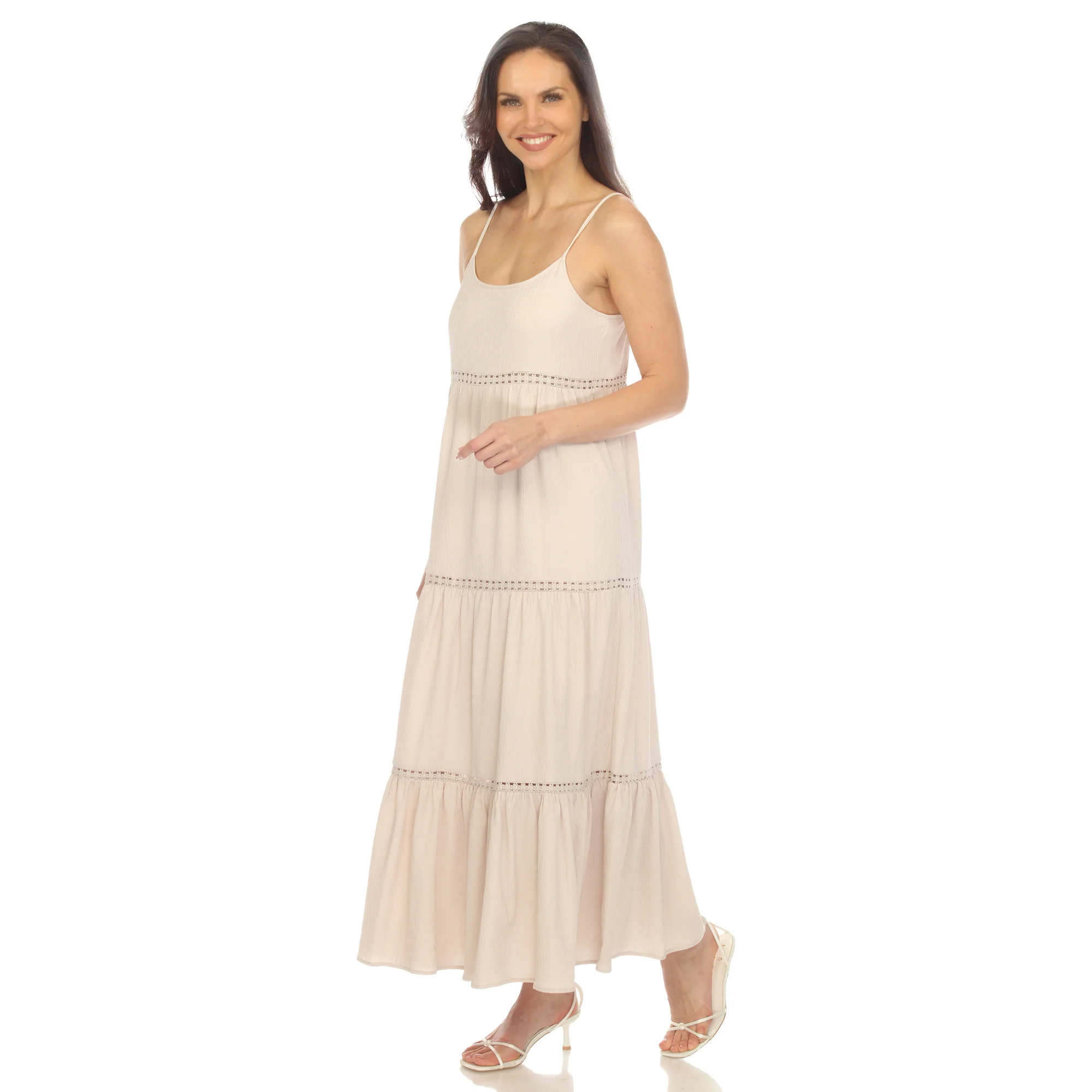Women's Scoop Neck Tiered Maxi Dress - Plus - Image 8
