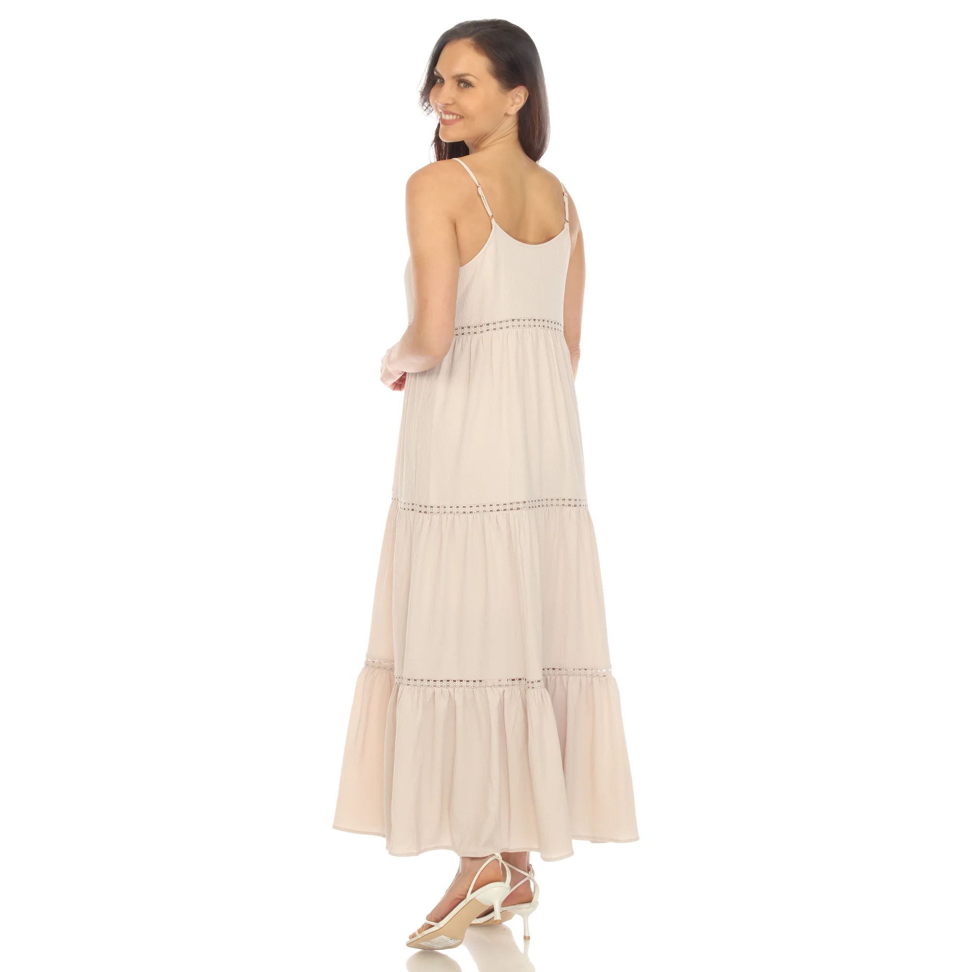 Women's Scoop Neck Tiered Maxi Dress - Plus - Image 9