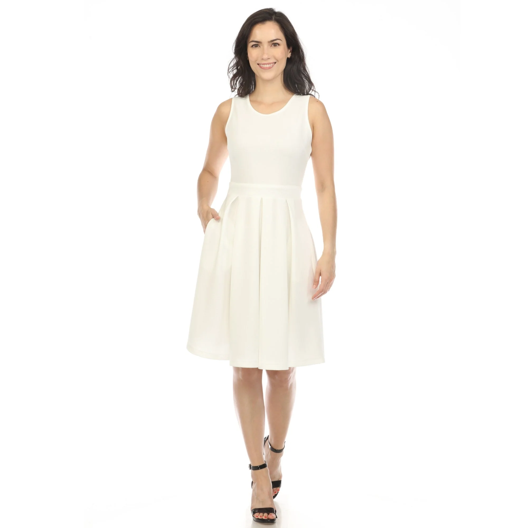Women's Solid Fit and Flare Dress - Image 5