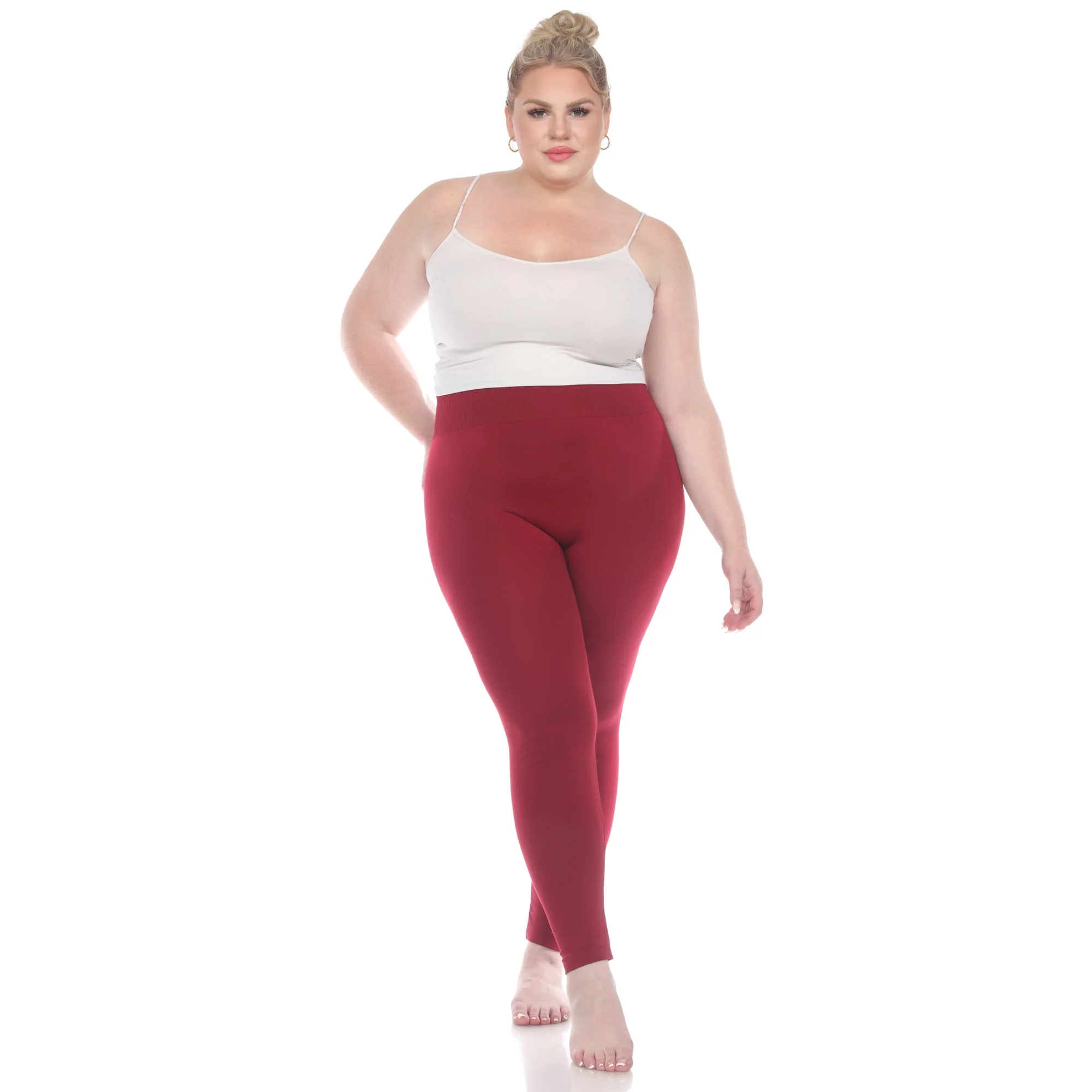 Women's Super-Stretch Solid Leggings - Plus - Image 12