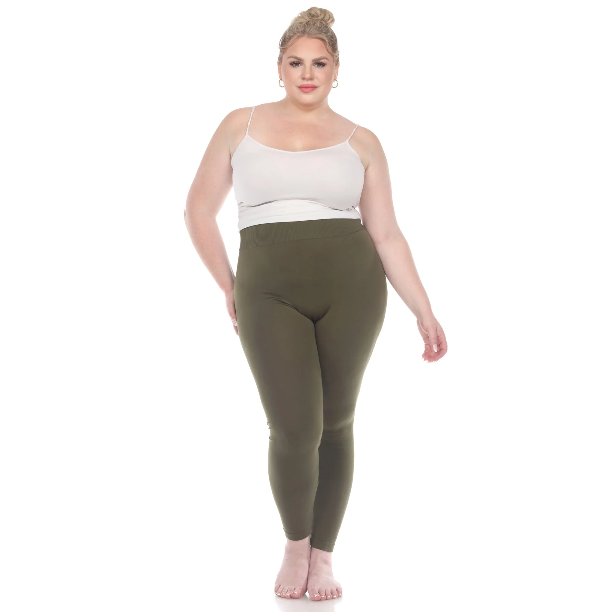 Women's Super-Stretch Solid Leggings - Plus - Image 28