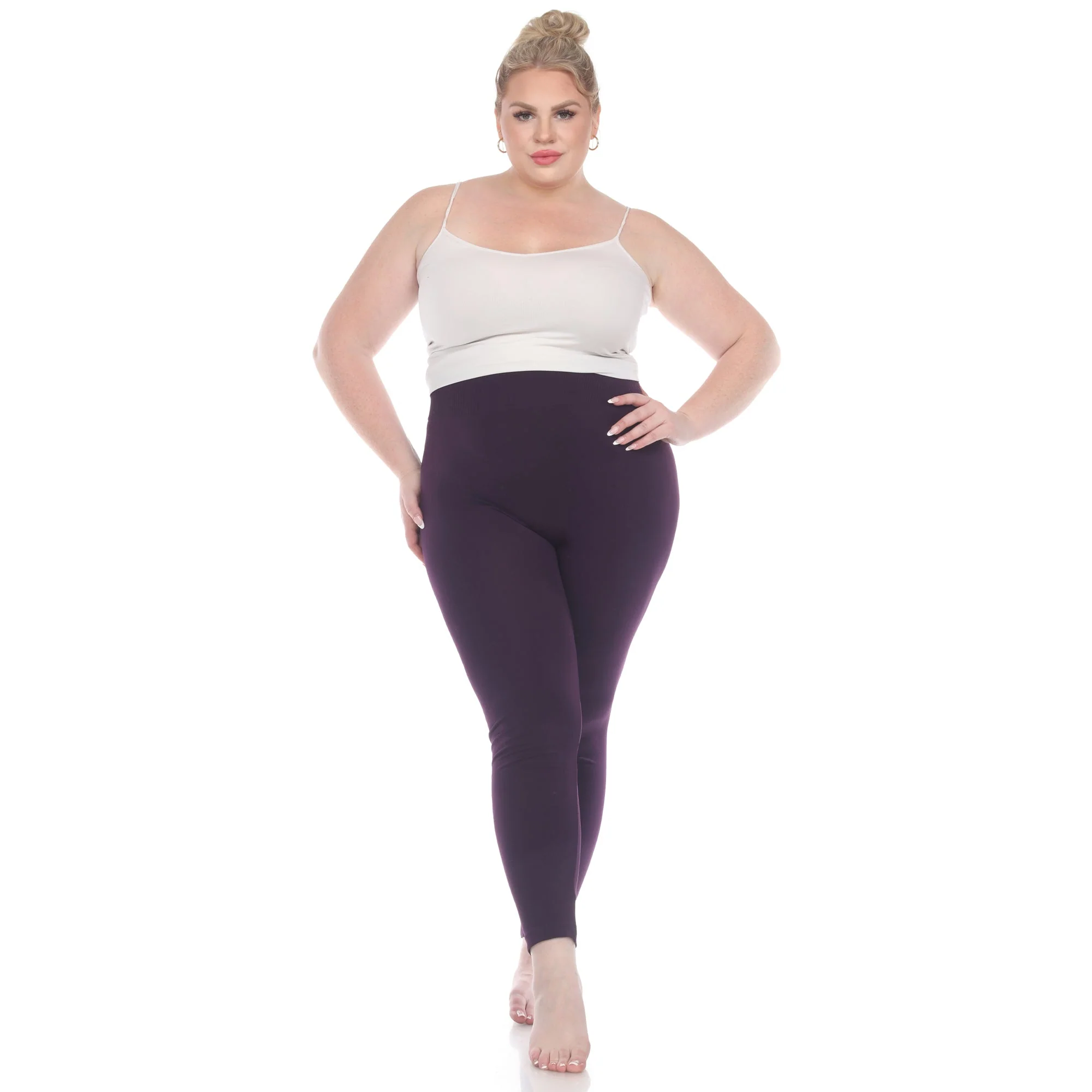 Women's Super-Stretch Solid Leggings - Plus - Image 32