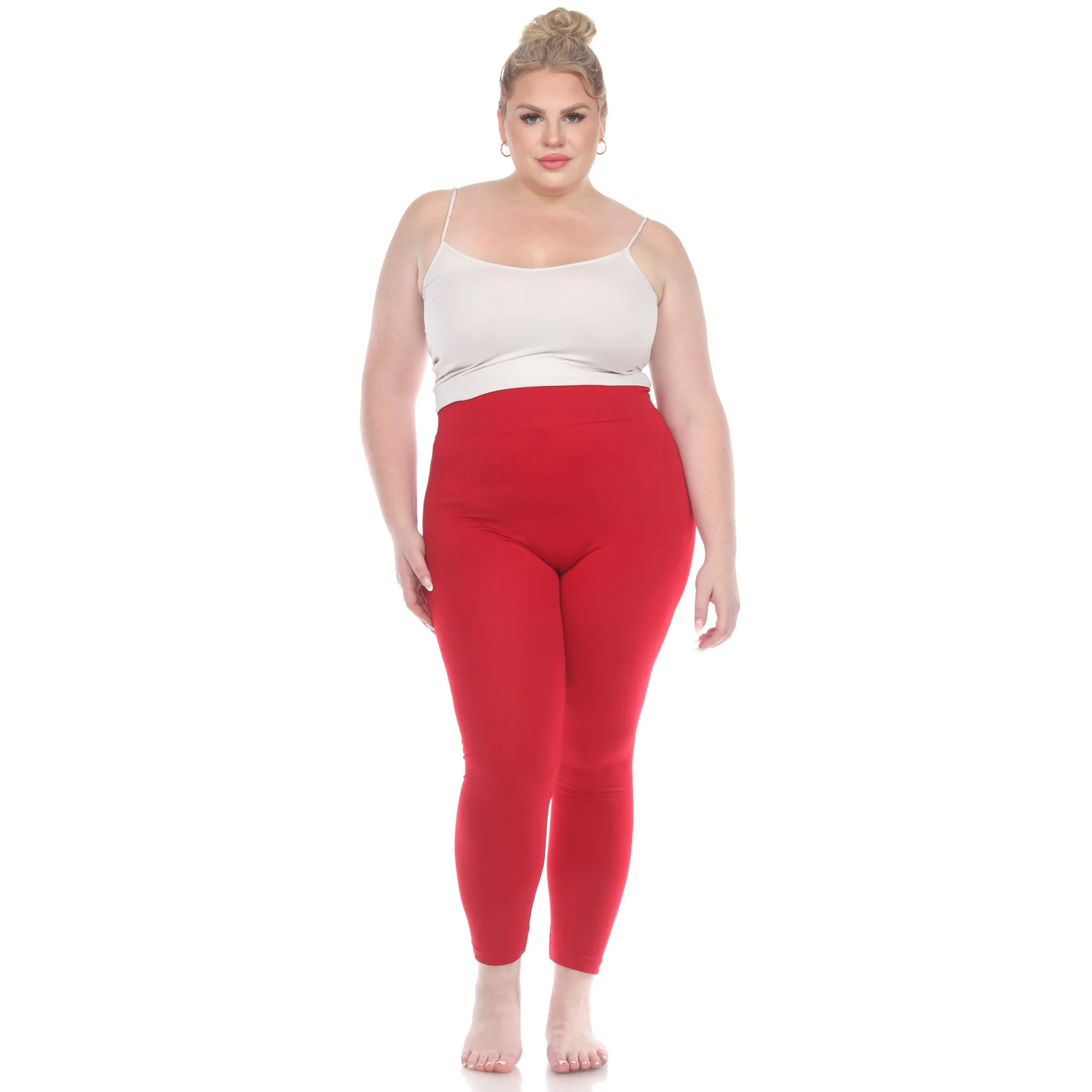 Women's Super-Stretch Solid Leggings - Plus - Image 36