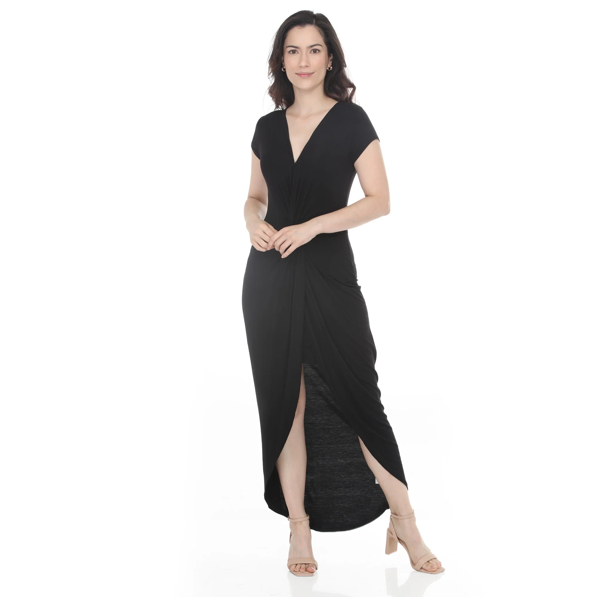 Women's Twist Front High Low Skirt Maxi Dress - Image 5