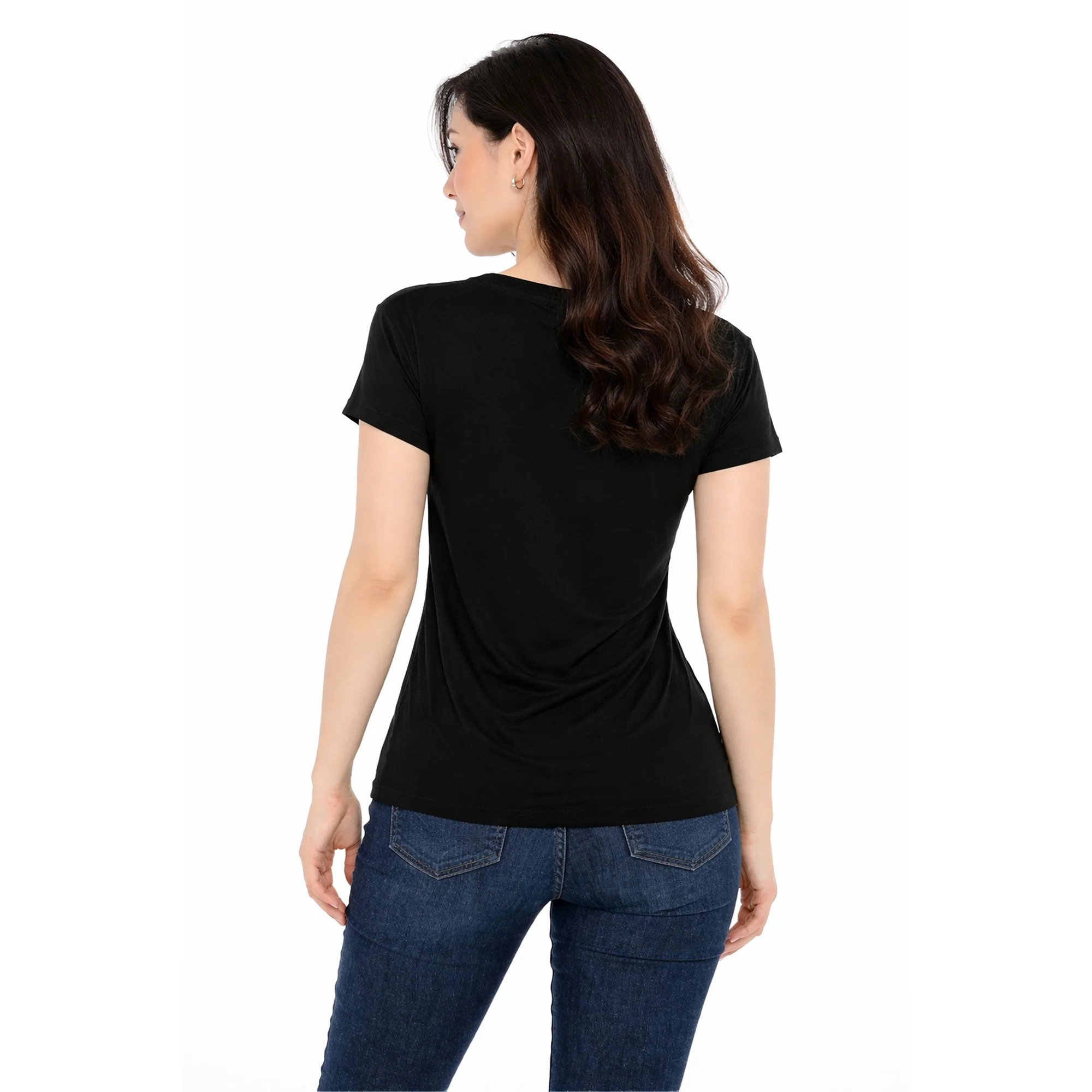 Women's V-Neck Front Tie Pullover Top - Image 3
