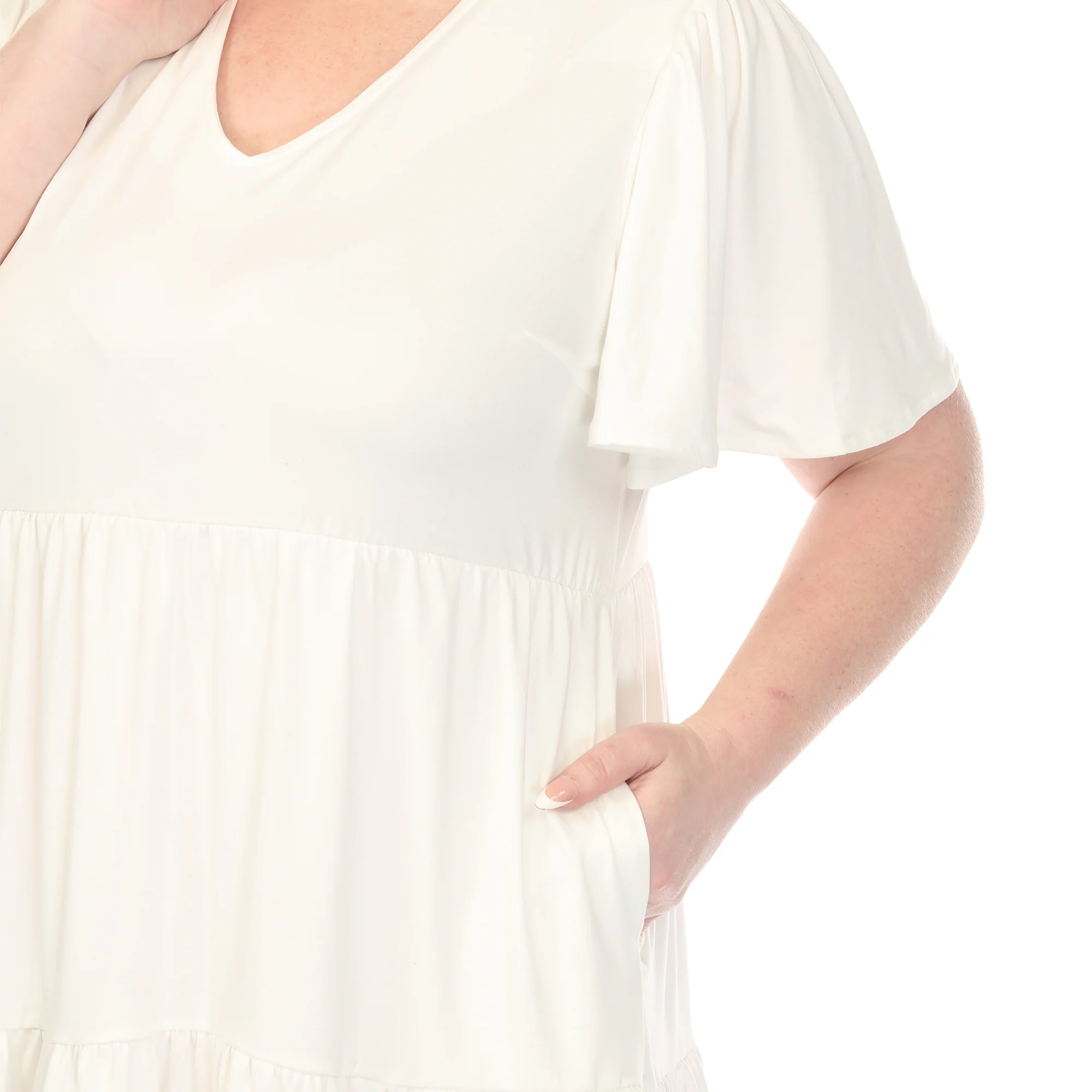 Women's  V-Neck Short Sleeve Dress - Image 14