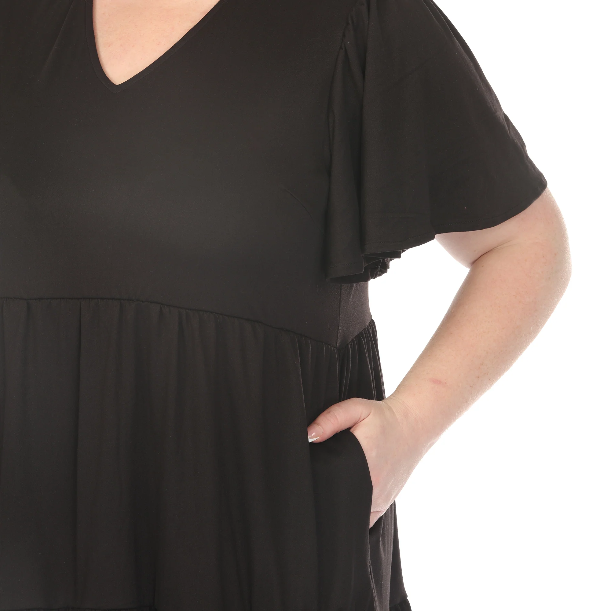 Women's  V-Neck Short Sleeve Dress - Image 4